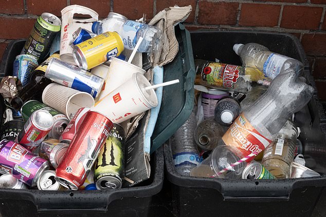 Local bins show huge amounts of fizzy drinks and energy drinks in Ebbw Vale
