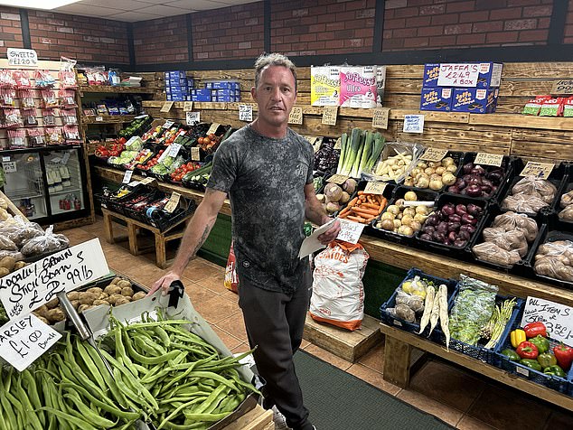 Garen Callaghan (pictured) said: 'That's all we have in the town these days is takeaways and gents hairdressers.'