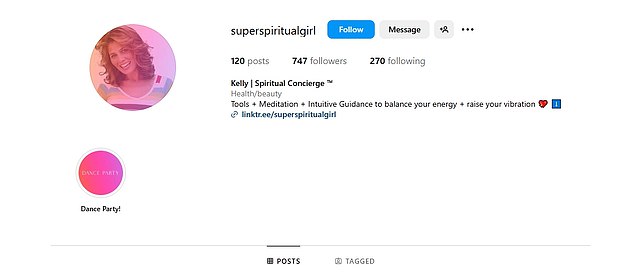 She also refers to herself as a 'spiritual concierge' on her Instagram page