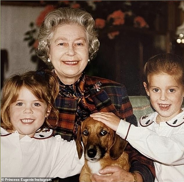 The late Queen and her granddaughters Beatrice and Eugenie - pictured in the early 1990s - had an extremely close bond