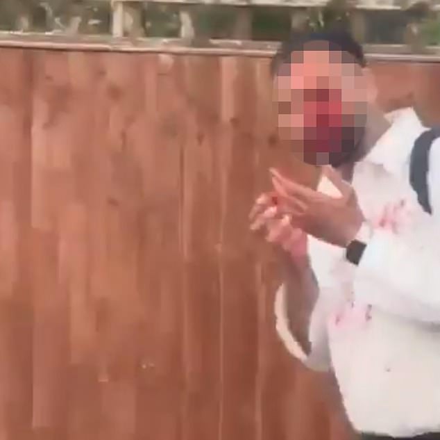 A man was left with serious injuries during the July 13 protest. Police say two security guards were ambushed at a bus stop in a 'racially aggravated' attack