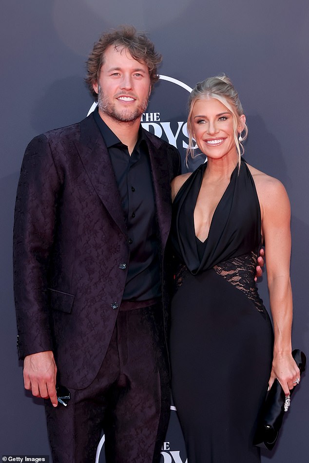 Fellow NFL quarterback Matthew Stafford and his wife, Kelly, were also in attendance