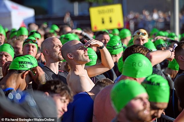 Competitors embarked on a 1.2-mile swim at the Prince Wales Dock on the waterfront, followed by a single-loop 56-mile bike ride through the countryside and a 13.1 mile two-loop run course to the finish line at the city's marina