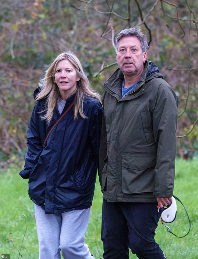 John Torode, pictured with his wife Lisa Faulkner, has said ‘he had absolutely no recollection’ of the incident and did ‘not believe that it happened’
