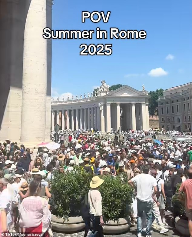 Alarming videos show how locals and visitors alike are struggling to navigate packed squares, endless queues and overwhelming crowds across Greece and Italy