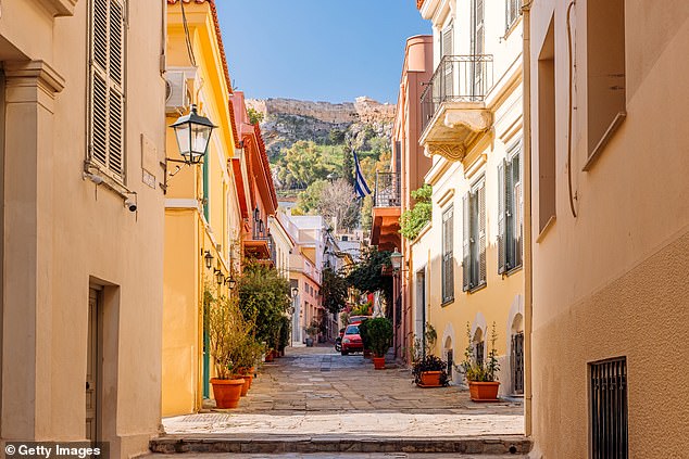 Pictured: A quiet street in Athens, before the tourism surge