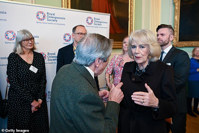 Camilla during a visit to the Royal Osteoporosis Society reception at the Guildhall, in January 2023