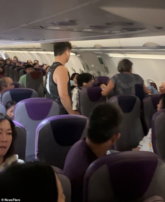 Cabin crew are understood to have called police to assist with the incident once the plane landed in Phu Qoc in Vietnam