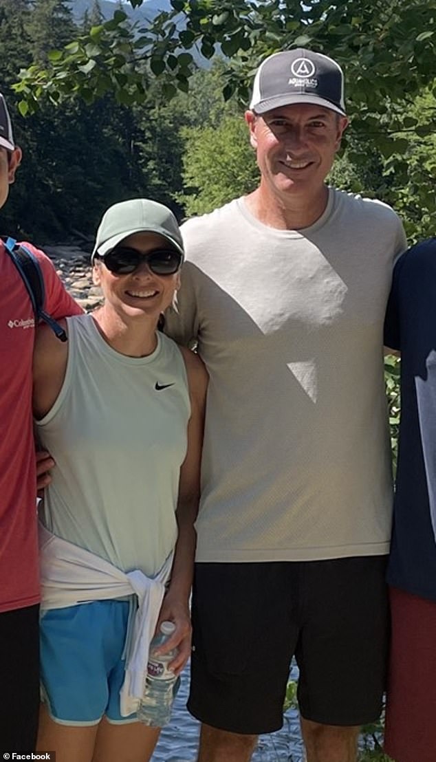 Byron is pictured with Megan Kerrigan. Public records list her as being his wife, but they live at separate addresses in separate states
