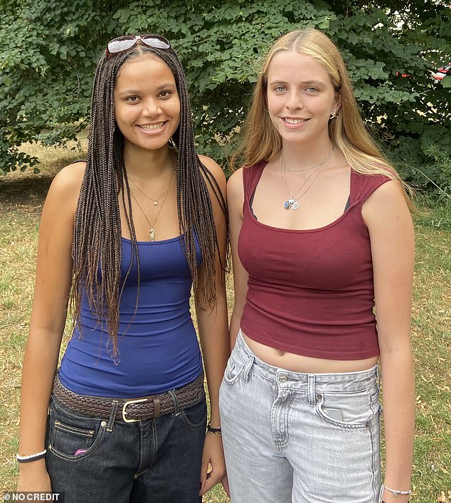 While Sianna (left), 18, from Kensington, said she wouldn't have been able to give an 'informed vote' at 16. She was enjoying a walk through west London with her pal Florrie (right), 18