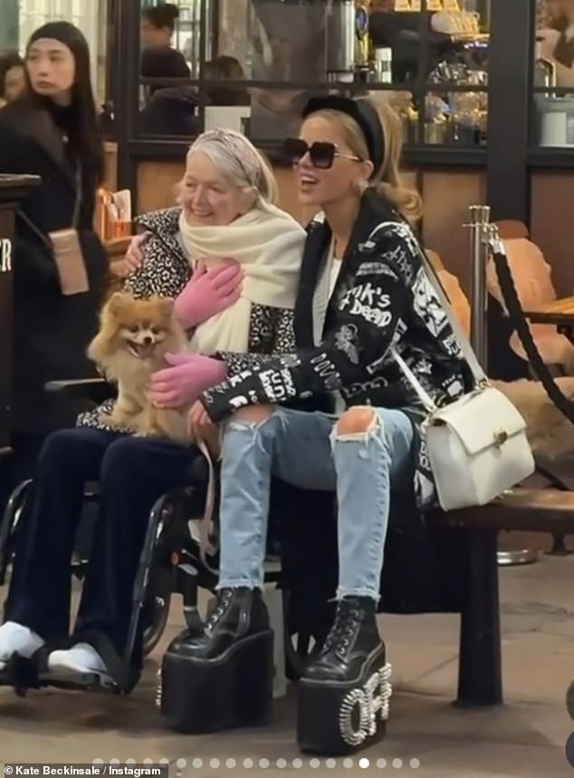 She added: 'Mama, I love you so much. This has been my greatest fear since finding my father dead at five and I am here. Oh my Mama.. I’m sorry, I’m so sorry. I am so sorry'
