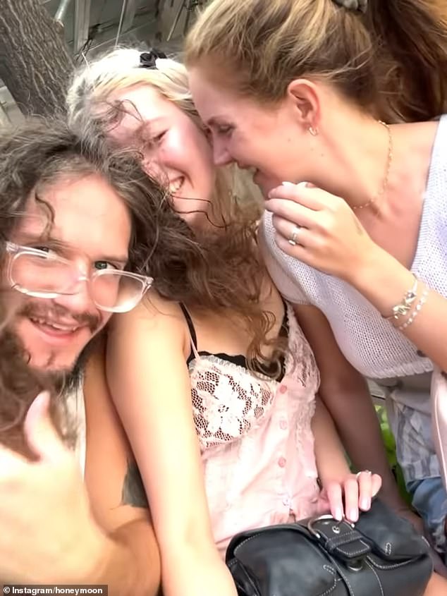 In another clip she laughed it up with friends
