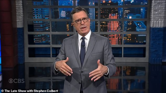 Colbert joked on Wednesday that his new mustache would make it impossible for the new executives to find and put pressure on him
