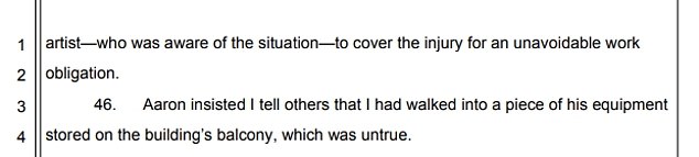 But contrary to Phypers' account, Richards offers a starkly different version of events, alleging he became paranoid that their potted plants were bugged and, after a police officer approached the door in response to screams, he struck her in the eye with the heel of his palm