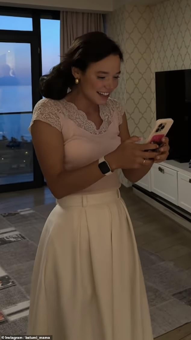Wife and mother Kristina was shown dressing up for her husband in the reel shared on Instagram