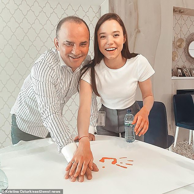 According to Kristina (pictured with her husband Galip), she the 'challenges [she has] faced helped [her] grow and learn