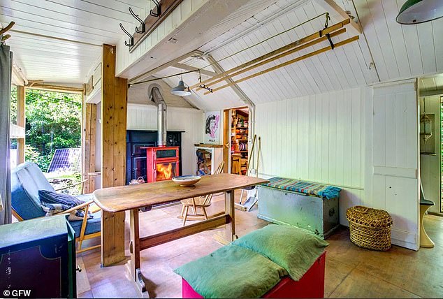 Rustic: Internally, the cabin is rustic but comfortable and filled with light