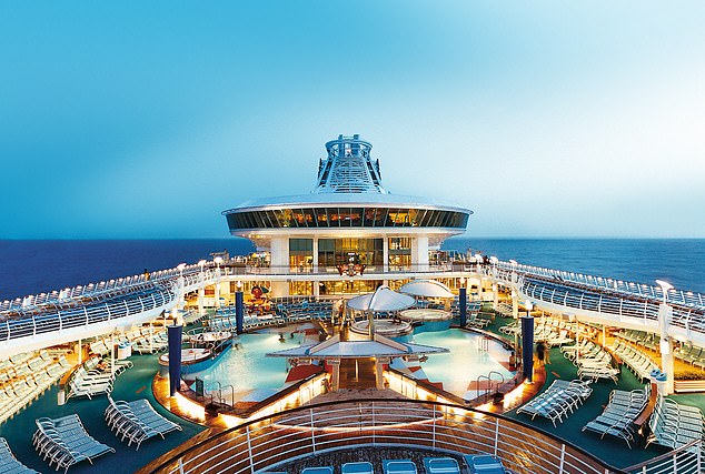 Seven crew members and 134 passengers aboard the Navigator of the Seas reported symptoms like vomiting, stomach cramps, and diarrhea during the week-long cruise from Los Angeles to Mexico. Pictured: Navigator of The Seas at Royal Caribbean
