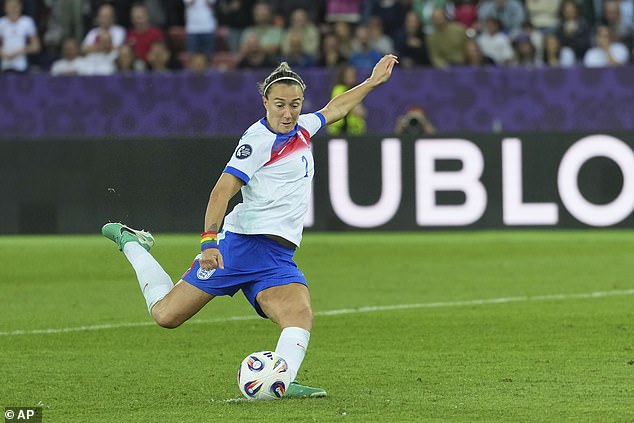 Lucy Bronze netted a penalty having scored England's first goal as they came from 2-0 down