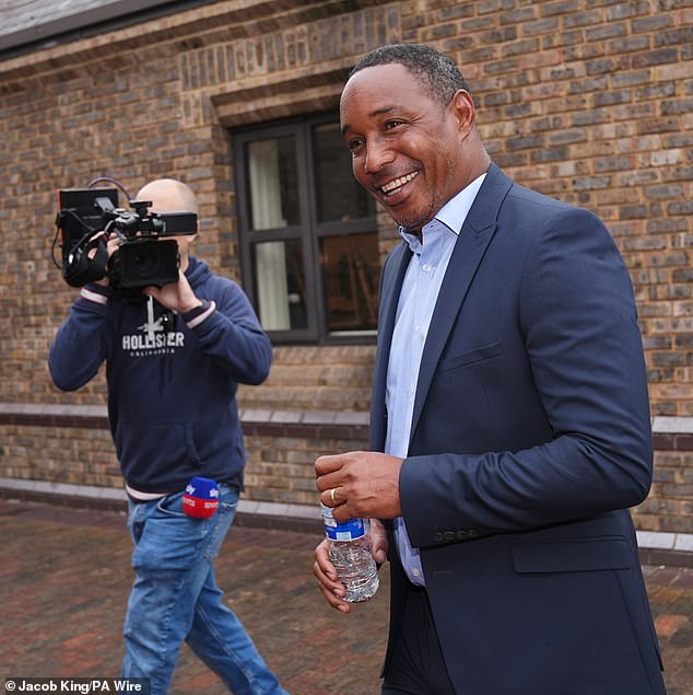 Ince smiled for the cameras as he turned up at Chester Magistrates' Court this morning