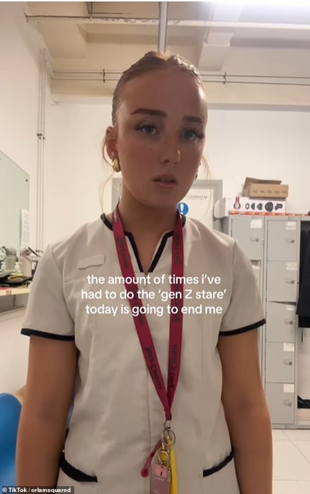 One TikToker claimed that she had used the 'Gen Z stare' numerous times during her shift