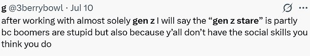 Over the past couple of weeks, social media users of all ages have turned to the likes of Instagram, TikTok and X to talk about 'the Gen Z stare'