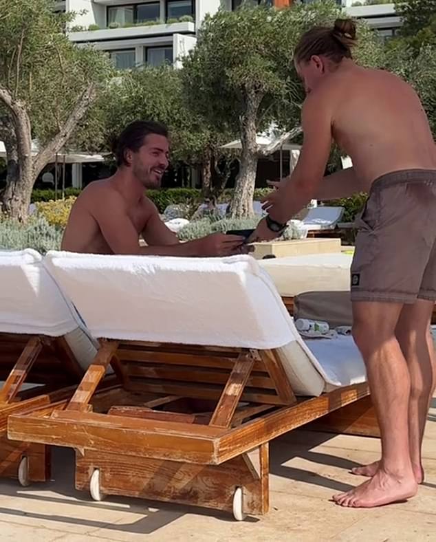 The 29-year-old had earlier been on holiday in Greece to soak up the sun after last season