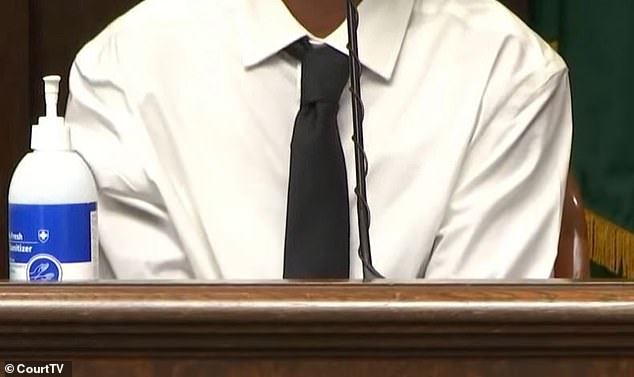 Isiah, whose face can't be published while giving evidence due to his age, on the witness stand as he gave evidence on Wednesday