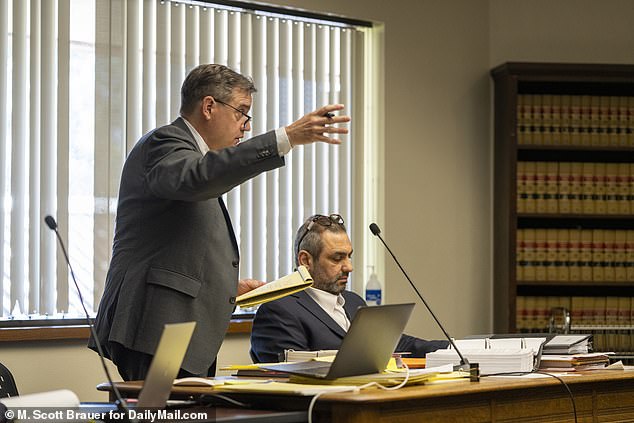 Ihsan's lawyer Erik Kaeding (left) cross-examined Isiah about confrontation with Ihsan