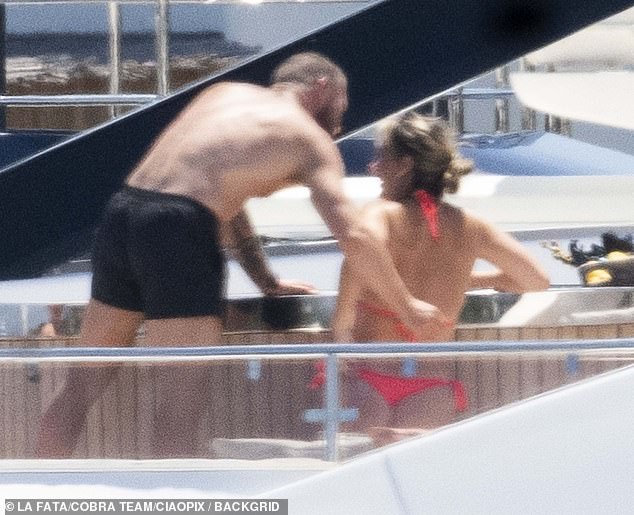 Conor was seen giving Dee a kiss on the forehead as they cuddled up to one another during their holiday