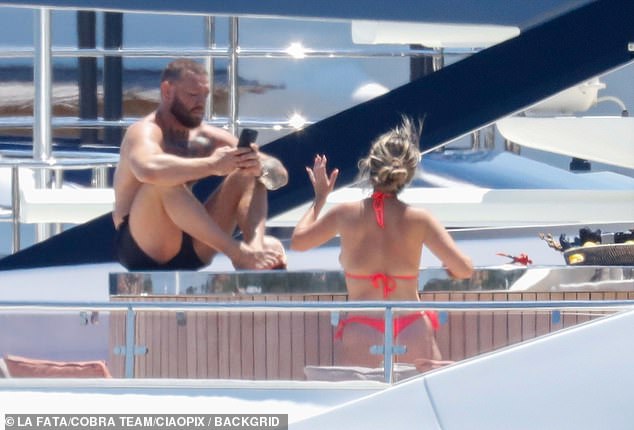 The couple - who share four children and got engaged in 2020 - also chatted away as they continued to put on a united display
