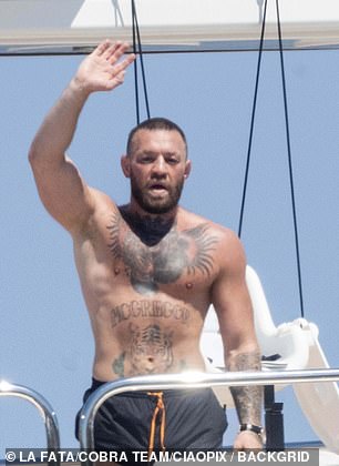 Conor flashed a wave at a passerby