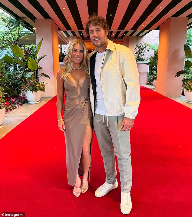 Kelly Stafford and her husband, Los Angeles Rams quarterback Matthew Stafford. The couple drew up a prenuptial agreement before they got married 10 years ago