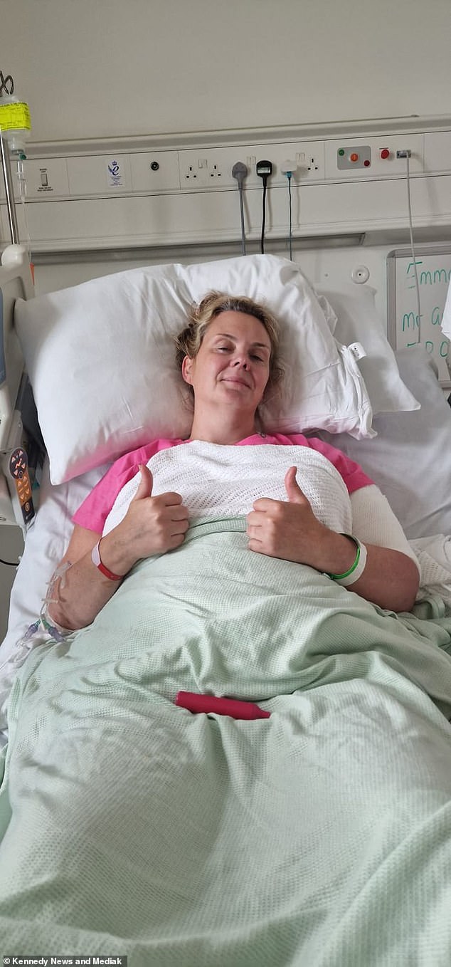 She was rushed to hospital were she was admitted to the ICU