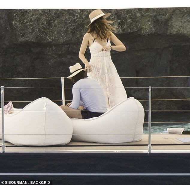 The couple were seen chatting on the day