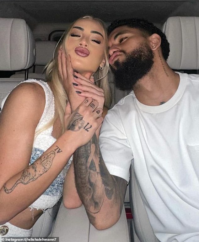 She previously dated fellow Juventus star Douglas Luiz - pictured - but they have reportedly ended things