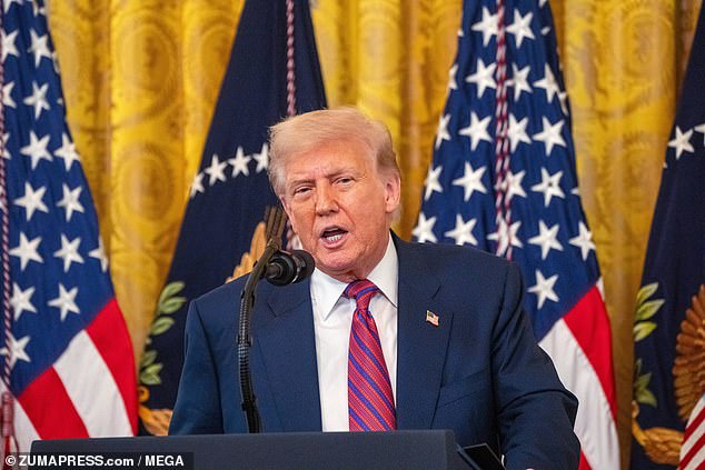 The former White House advisor made the claim on his War Room broadcast before Trump (pictured) filed a $10billion lawsuit against the Wall Street Journal, Murdoch and the reporters involved