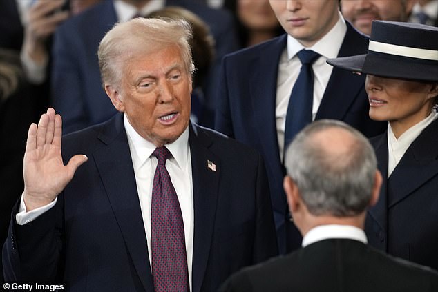 Trump (above) pledged in his 2024 election campaign to declassify the Epstein files, including a much-anticipated 'list' of clients of the financier's sex-trafficking ring
