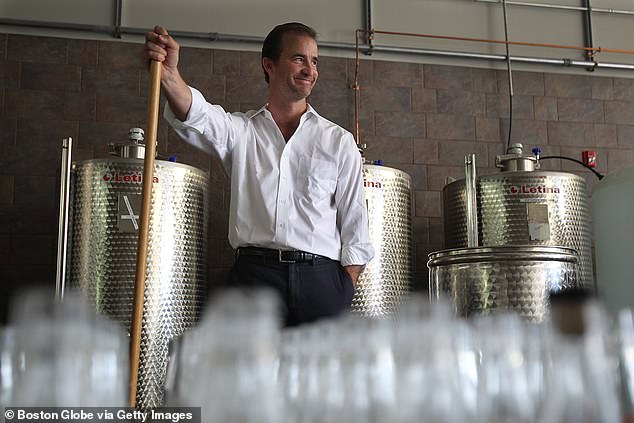 Privateer Rum¿s website lists Andrew Cabot (pictured) as its CEO and COO of the company, and public documents show that he has been married at least twice before, in 1993 and 2014