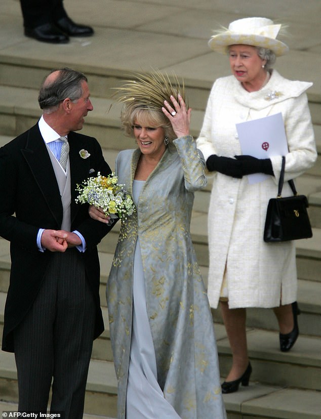 Camilla: 'I wish I hadn't had feathers.' Charles: 'They look awful.' Queen: 'I did forewarn her'