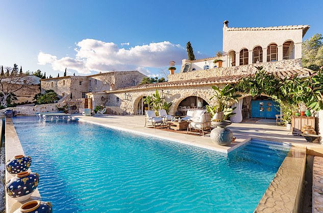 The venue for the party was just 35 minutes from the centre of Barcelona. Guests must pay £5,600 a night to enjoy its 11 en suite bedrooms, two swimming pools and 40 hectares of private grounds