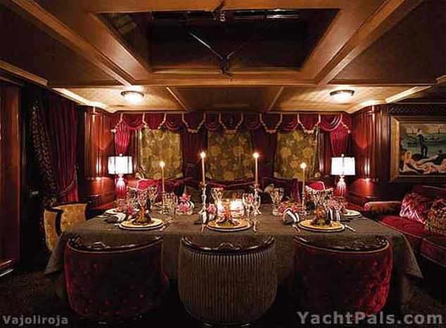 As Johnny sailed his $30 million yacht (interior pictured), the Vajoliroja, into Puerto Rico for the shoot, an unexpected crisis arose. Amber turned up with a girlfriend and introduced her to Bruce Robinson, the director