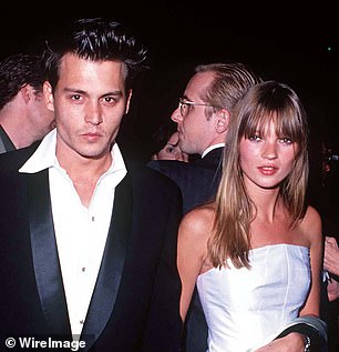 Johnny dated Kate Moss (above) from 1994 to 1998