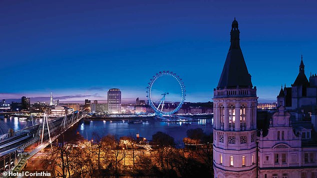 In the autumn of 2013, the couple stayed at the Corinthia (above), a grand, five-star hotel overlooking the Thames in London
