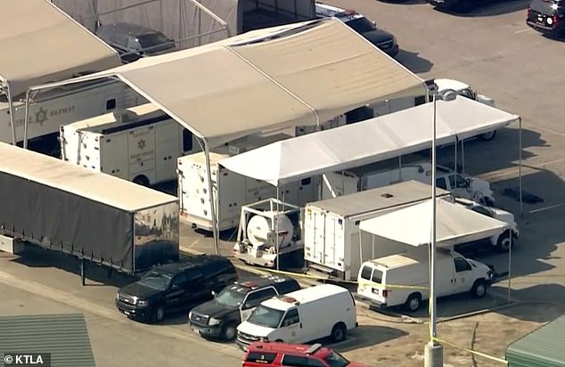 Police sources said that a bomb squad was moving explosives when the blast occurred. The area has been evacuated, and a large tarp could be seen covering the scene