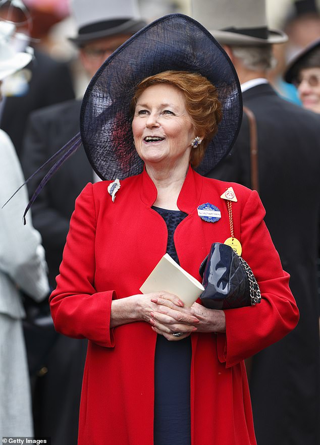 Lady Anson (pictured), a great-niece of the Queen Mother and a goddaughter of King George VI , would speak to the Queen every week on the telephone