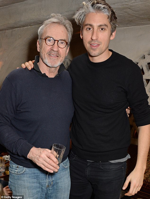 Larry shared his fears that he was going to struggle as a parent himself because he hadn't had a good role model in his father (pictured with his son George, 45, in February 2014)