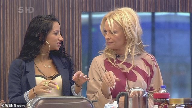 Pamela remained in the house and set tasks for the housemates throughout (pictured with Natasha Graziano)