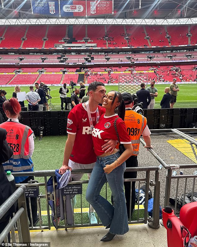 Charlton captain Lloyd Jones and Ella Thomas went official with their relationship in May