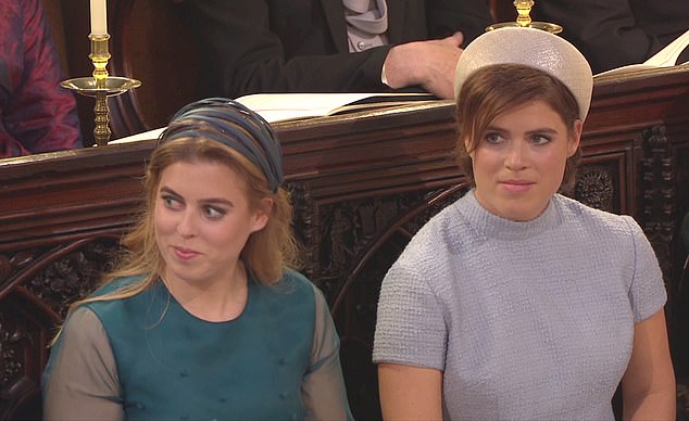 Curry's preaching was passionate and full of energy – which is not the kind of sermon the British Royal Family are used to hearing. Princess Beatrice and Princess Eugenie are pictured looking on
